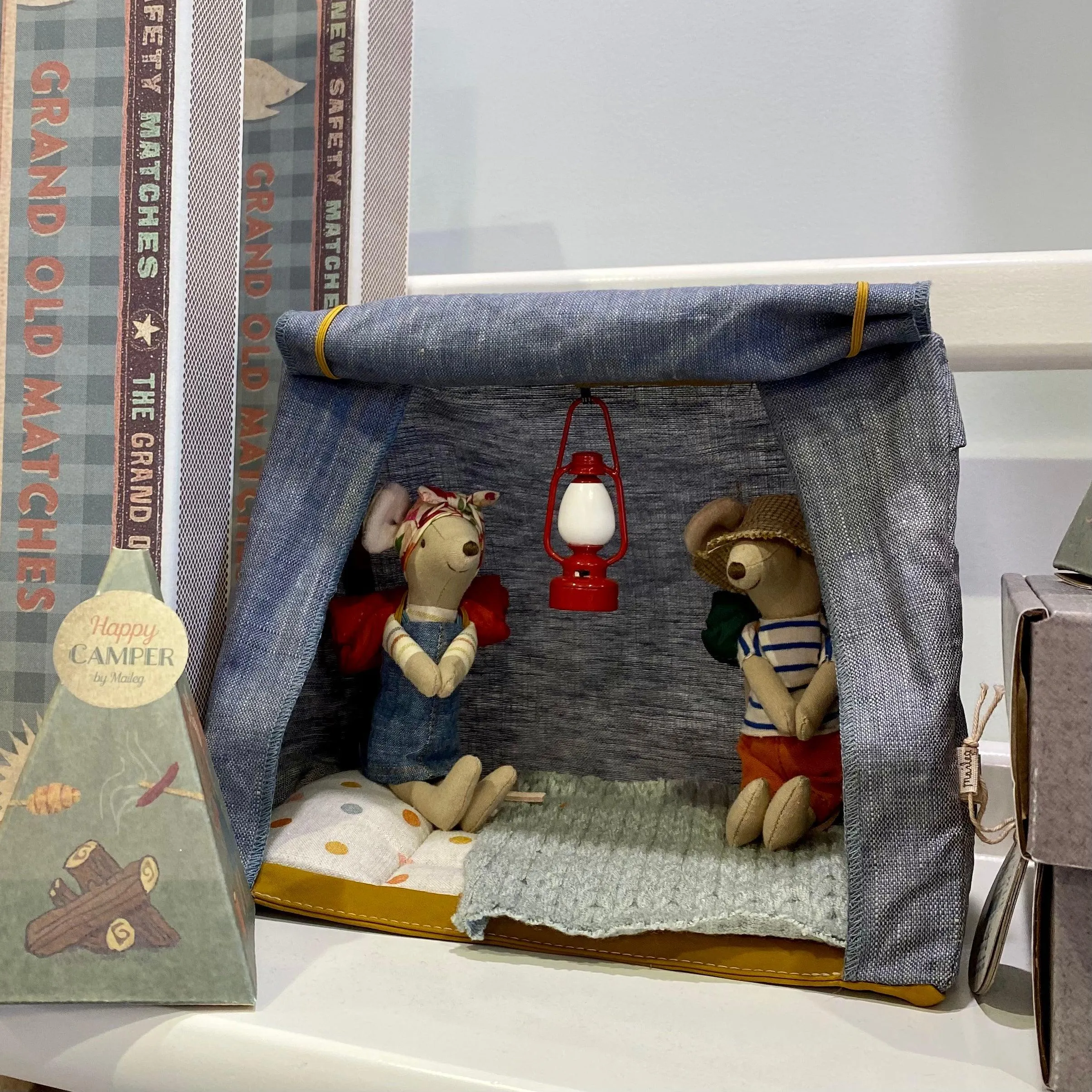 Pretend Play Tent | Happy Camper Tent for Maileg Mouse Doll | Maileg