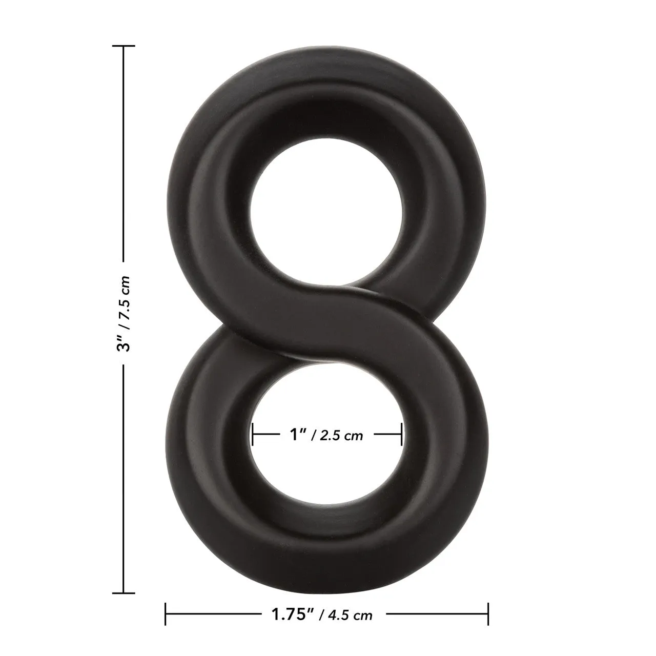Rings! Ultra-Soft Crazy 8 Dual Silicone Cock Ring