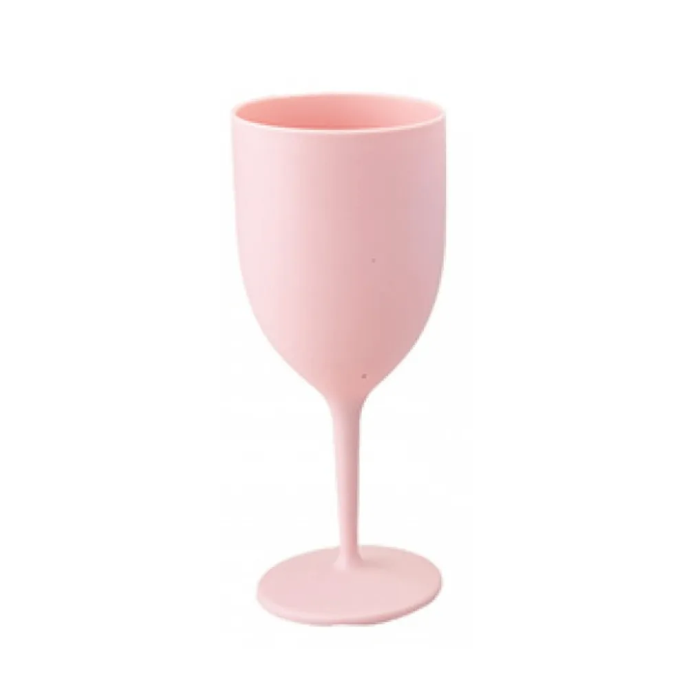 Soft Touch Plastic Wine Glass Assorted Colours