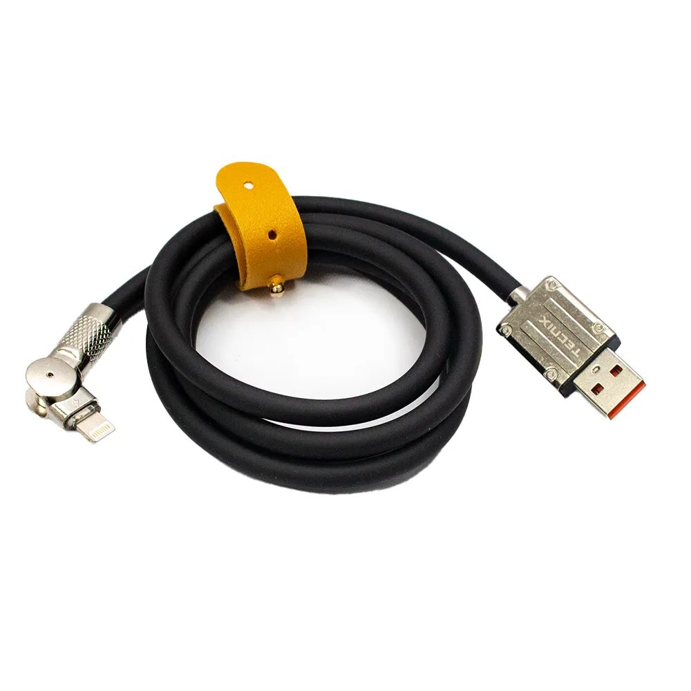 Tecnix OD 6.0m Mecha Wire USB TO Lightning 8Pin Black [CBL-834-I BK]