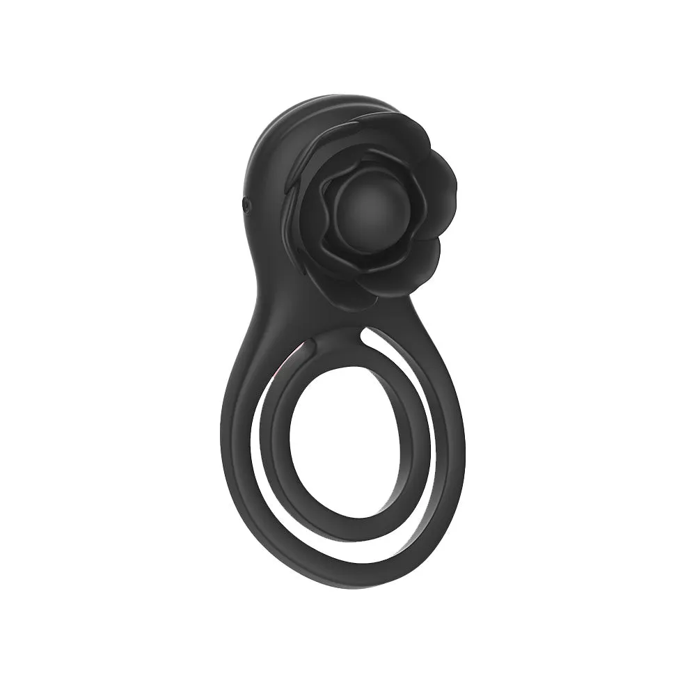 Vibrating Cock Ring Rose Sex Toys Penis Ring with App Control